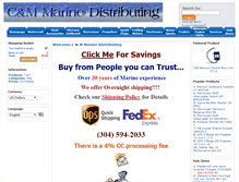 Tablet Screenshot of cmmarinedistributing.com